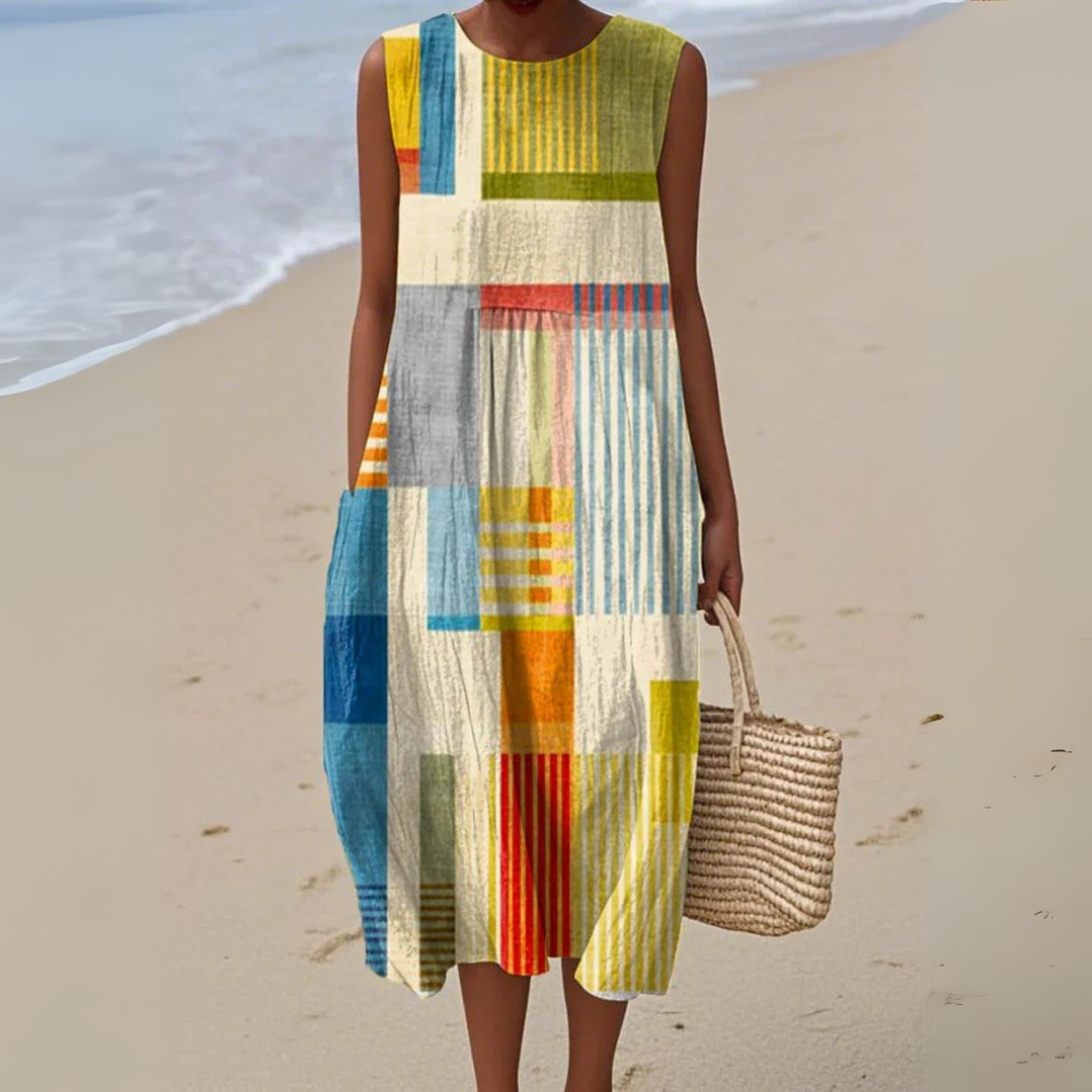 Maribel™ | Modern Patchwork Dress