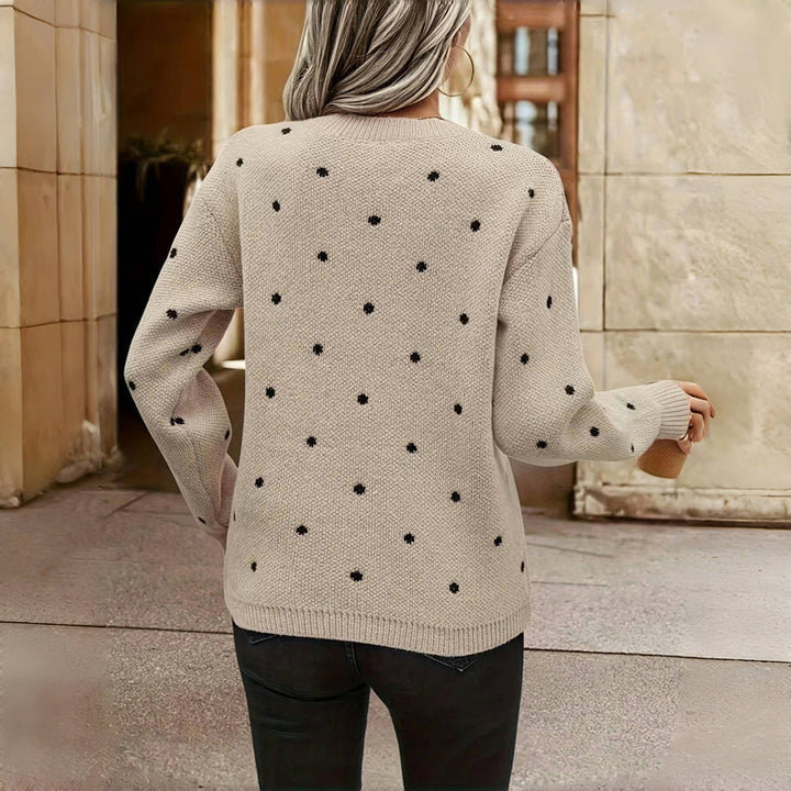 PolkaLuxe™ | Chic & Playful Knit Sweater