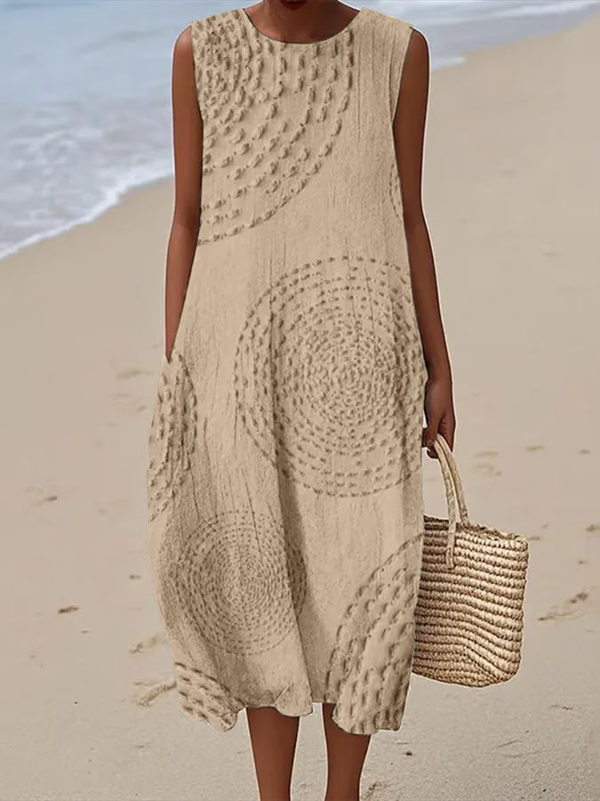 Maelle™ | Sleeveless Textured Maxi Dress