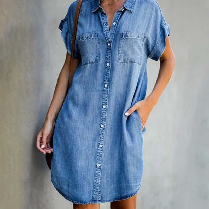 Ayla – Effortless Chic Button-Up Shirt Dress