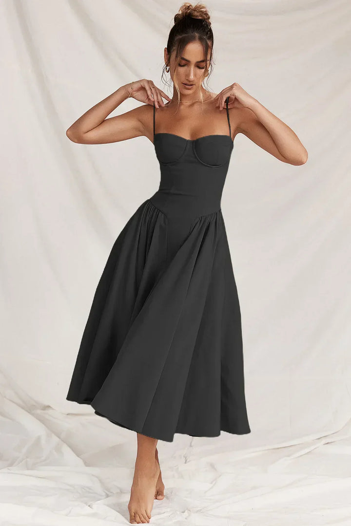Sleeveless Corset Midi Dress – Flattering Fit