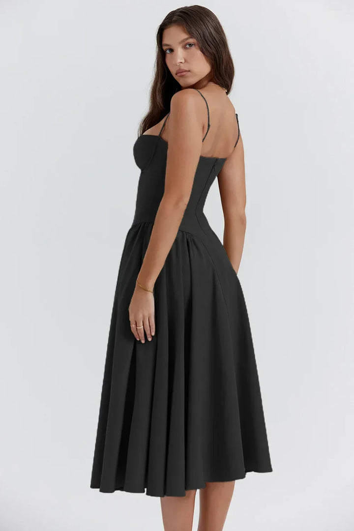 Sleeveless Corset Midi Dress – Flattering Fit