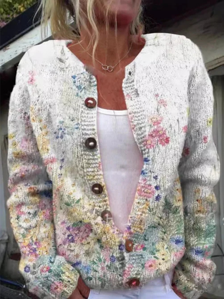 Alda™ | Floral Knit Cardigan