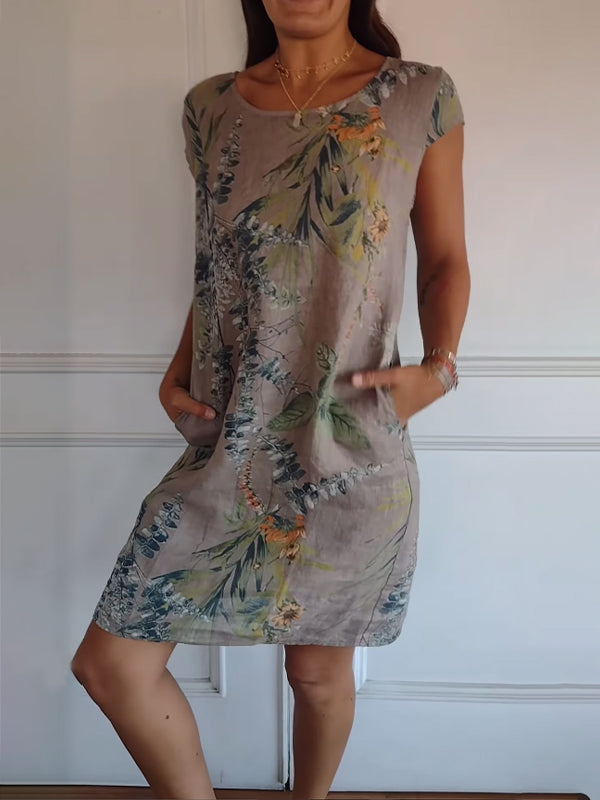 Annelym - Relaxed Fit Round Neck Dress