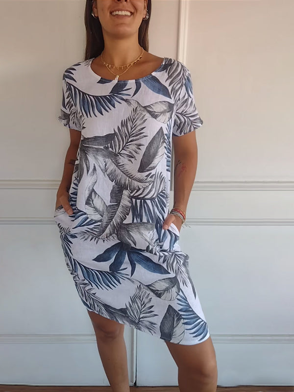 Annelym - Relaxed Fit Round Neck Dress