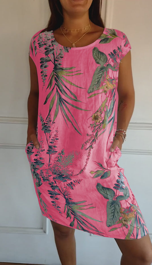 Annelym - Relaxed Fit Round Neck Dress