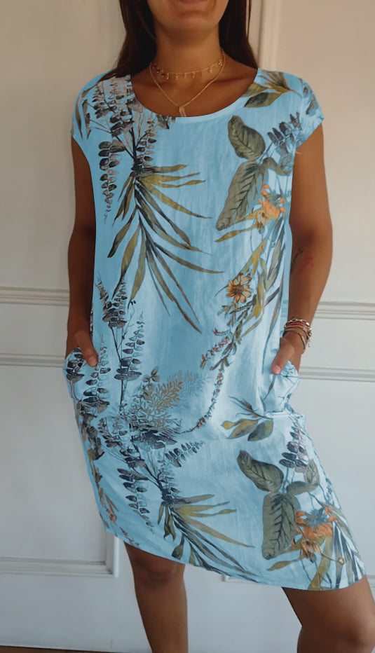 Annelym - Relaxed Fit Round Neck Dress
