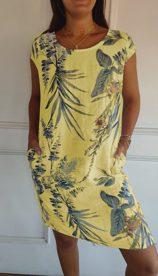Annelym - Relaxed Fit Round Neck Dress