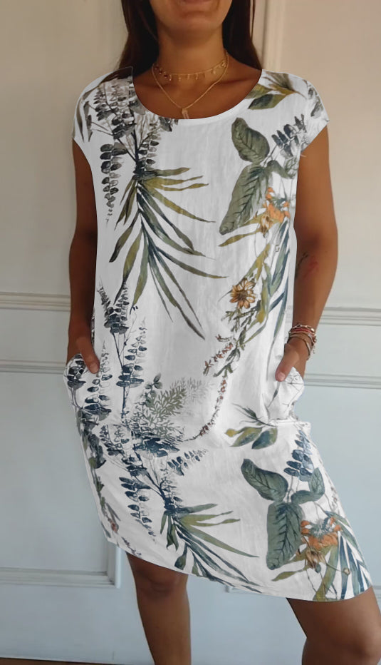 Annelym - Relaxed Fit Round Neck Dress