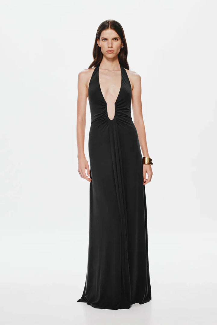 Sabine – Ivory Cupro Maxi Dress
