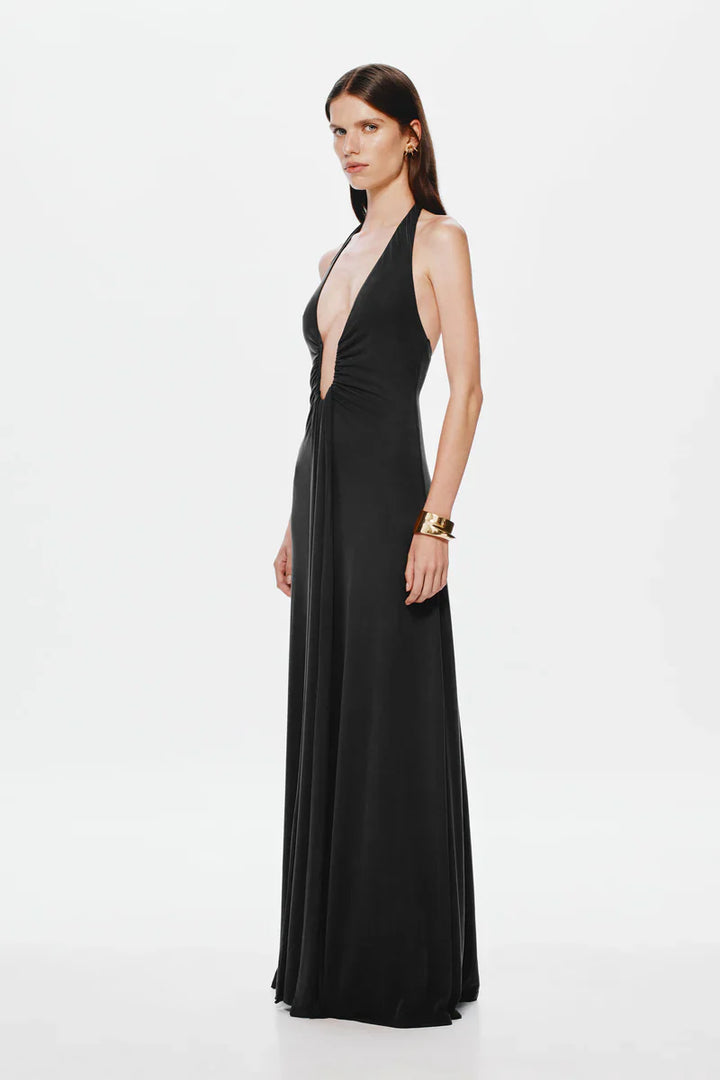 Sabine – Ivory Cupro Maxi Dress