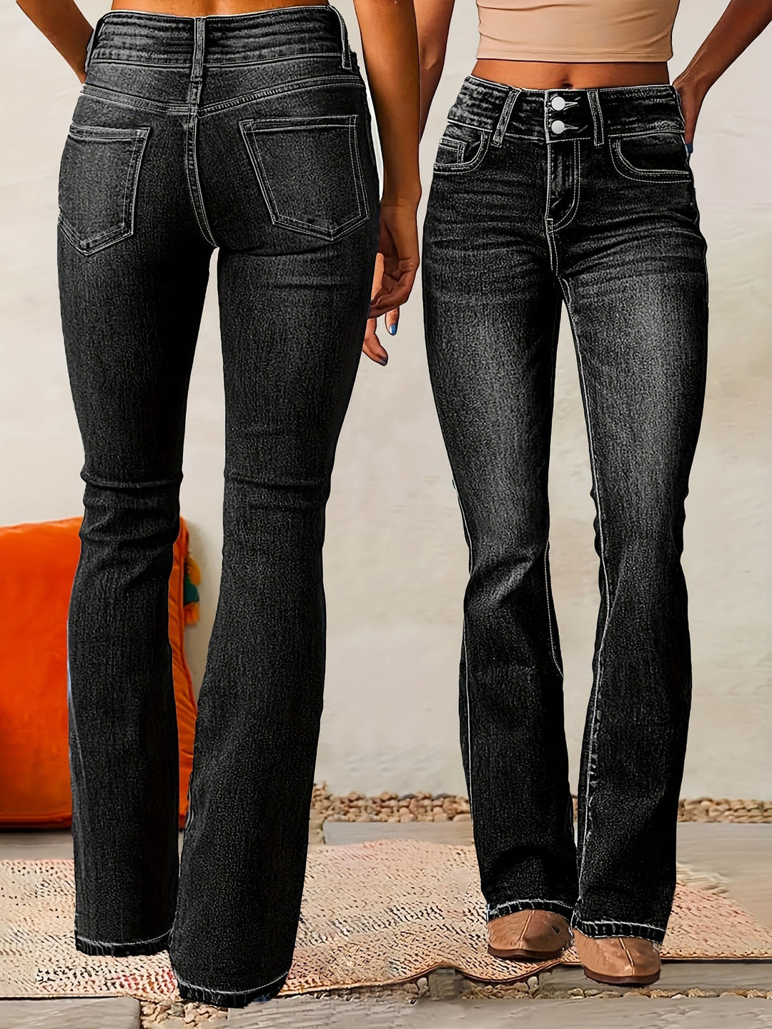 Aya – High-Waisted Flared Jeans