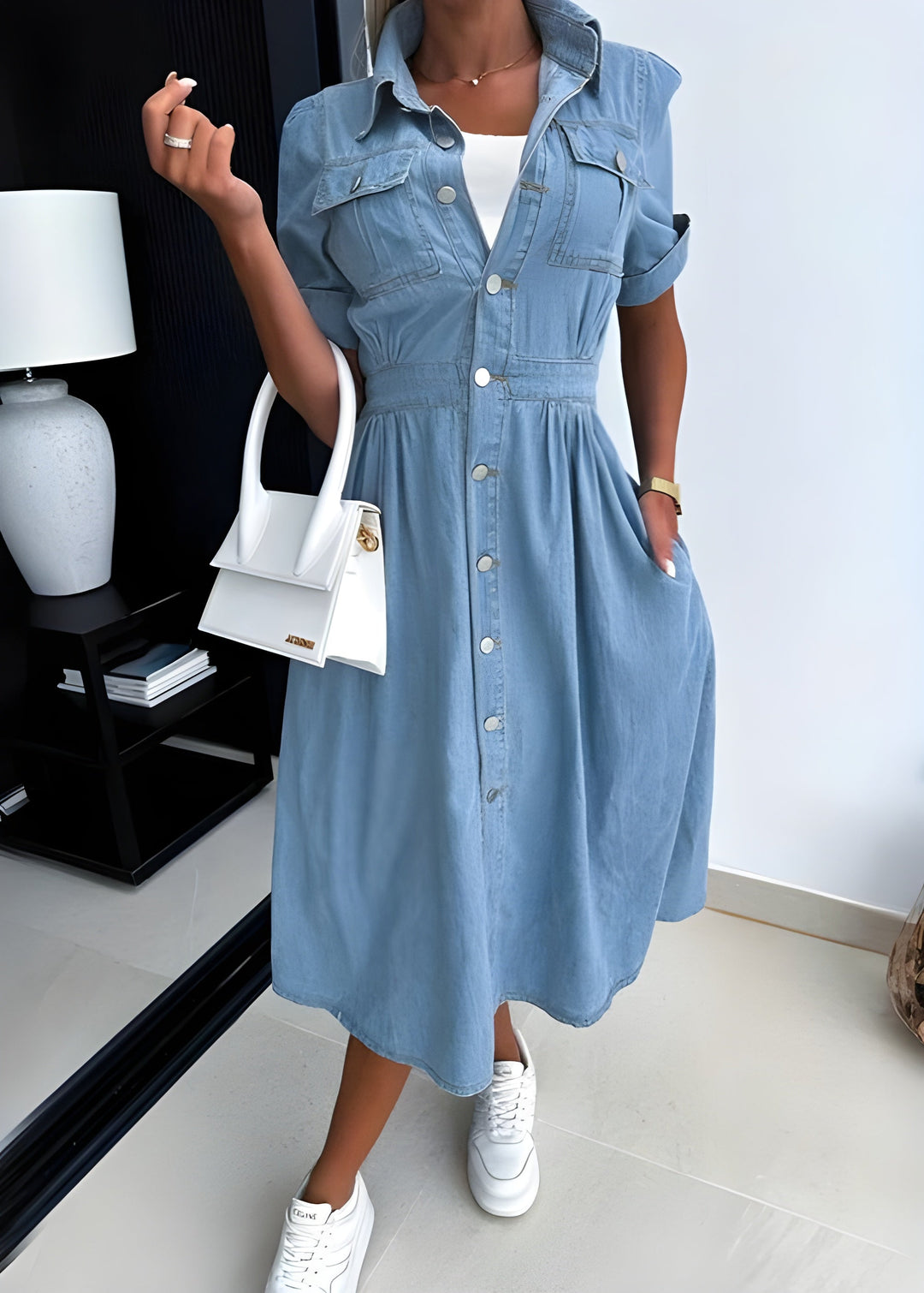 Zara – Elegant Denim Dress