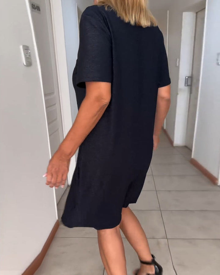 Evelyn Grace™ Twist V-Neck Dress