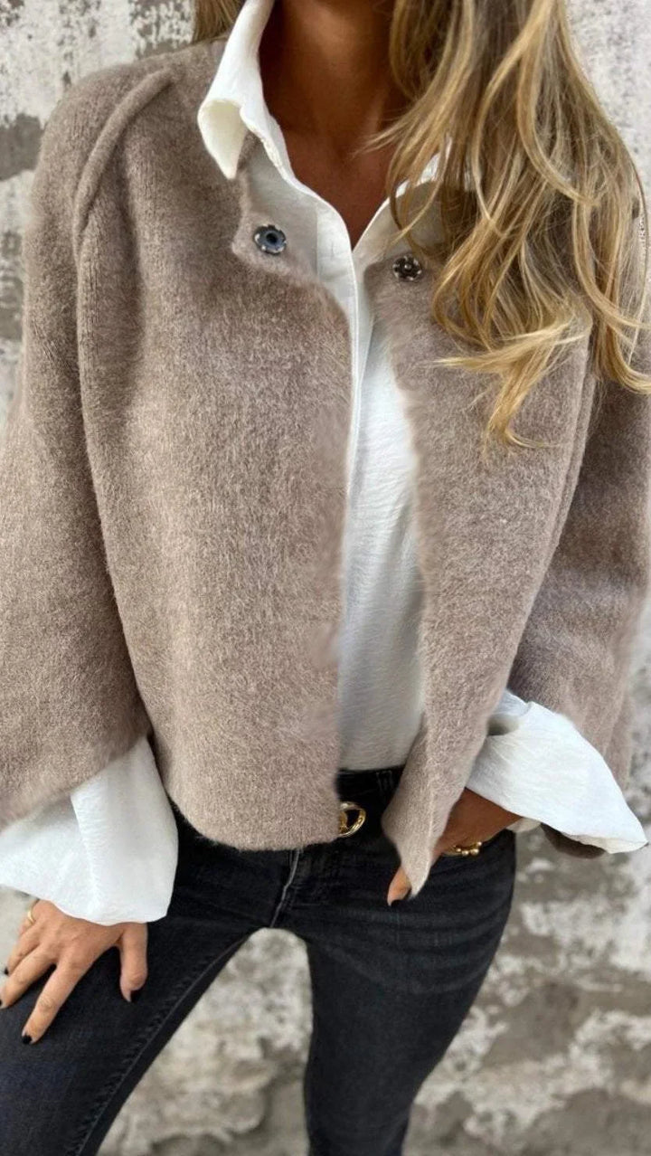 Celeste – Wool Coat with Round Neck