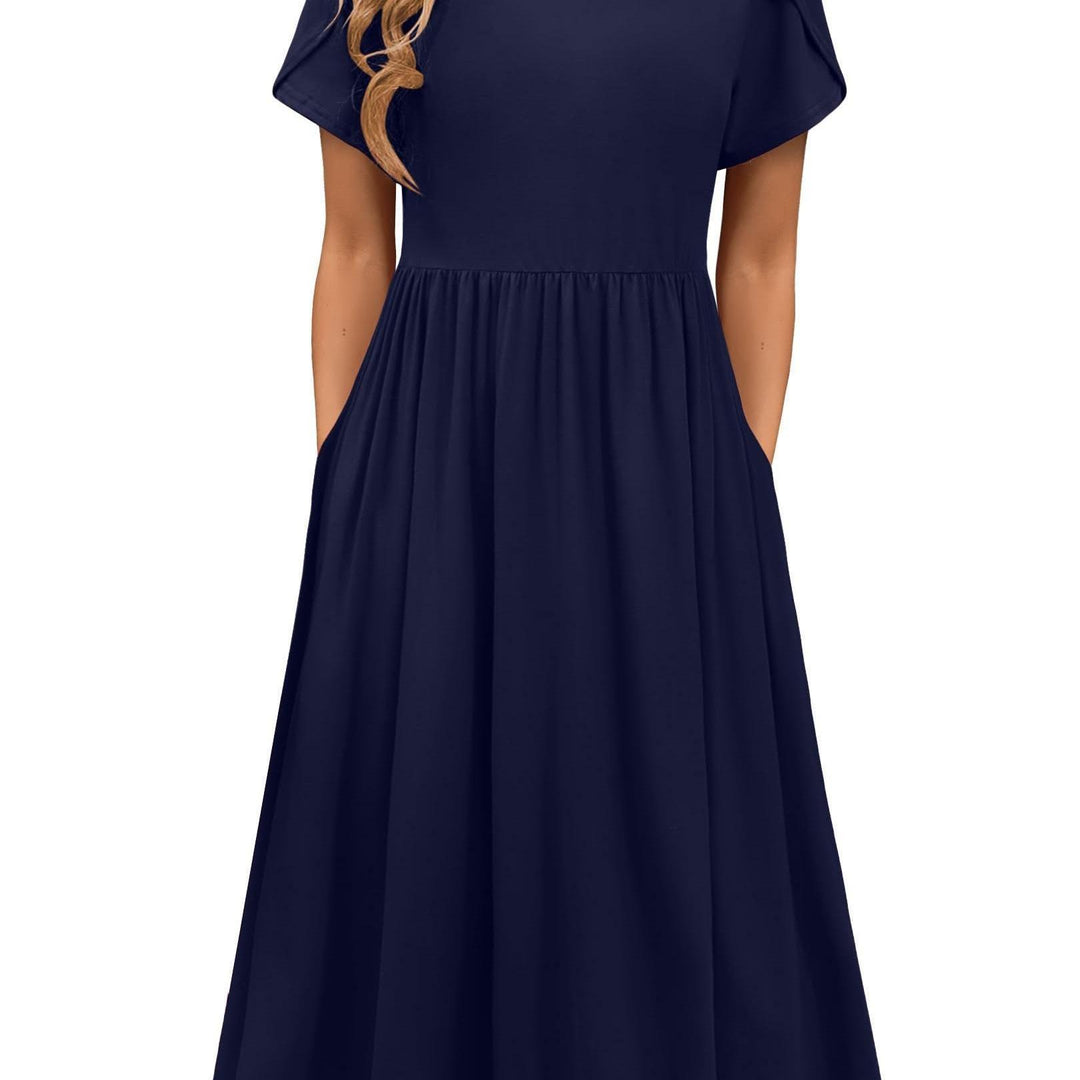 Carys™ – Floral Midi Dress with Pockets