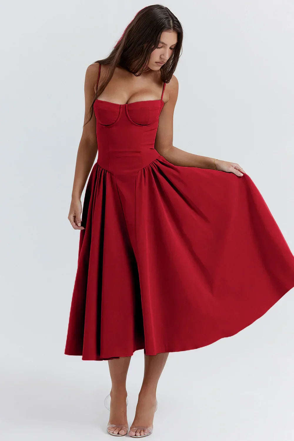 Sleeveless Corset Midi Dress – Flattering Fit