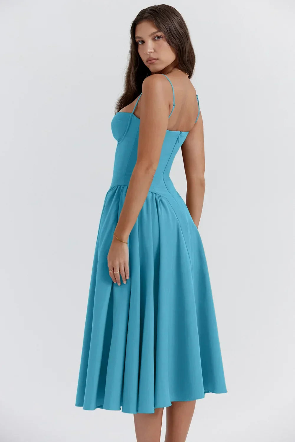 Sleeveless Corset Midi Dress – Flattering Fit