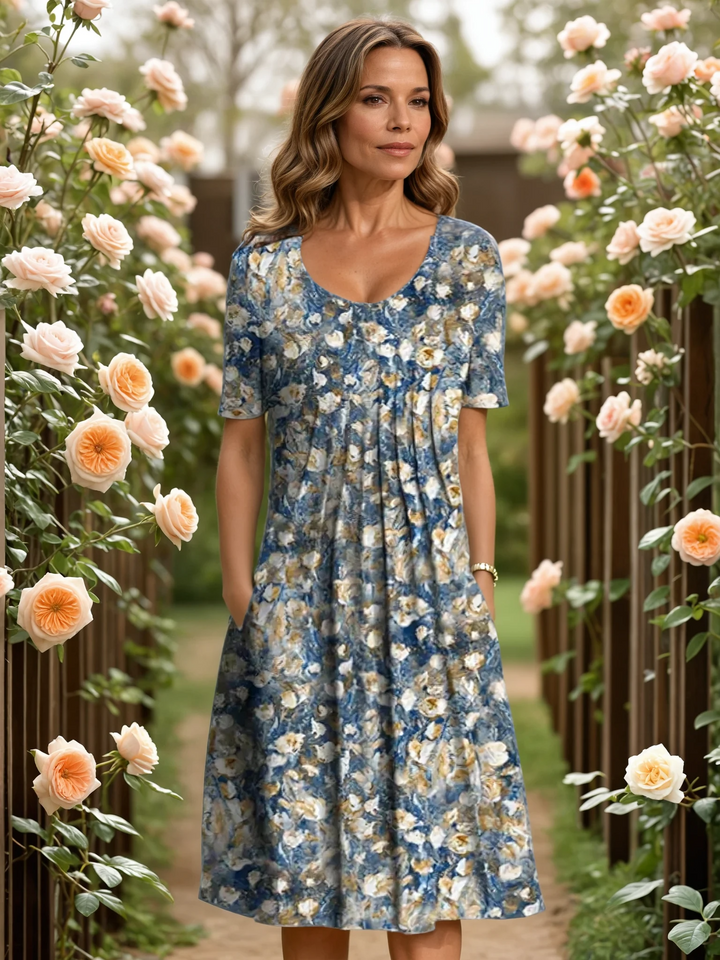 Marga | Elegant Draped Midi Dress