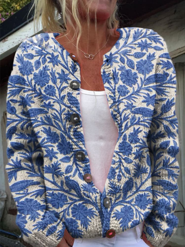 Alda™ | Floral Knit Cardigan
