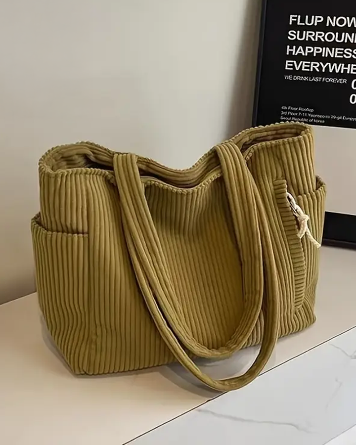 Tilda – Ribbed Drawstring Tote Bag