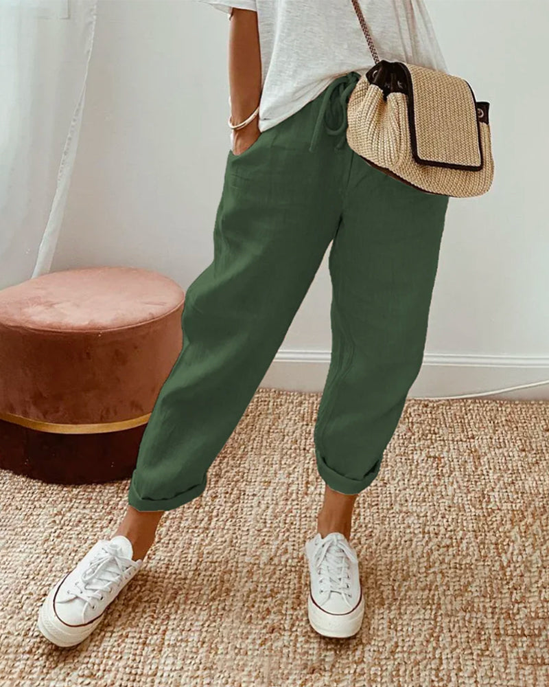 Róisín™ | Stylish Linen Trousers
