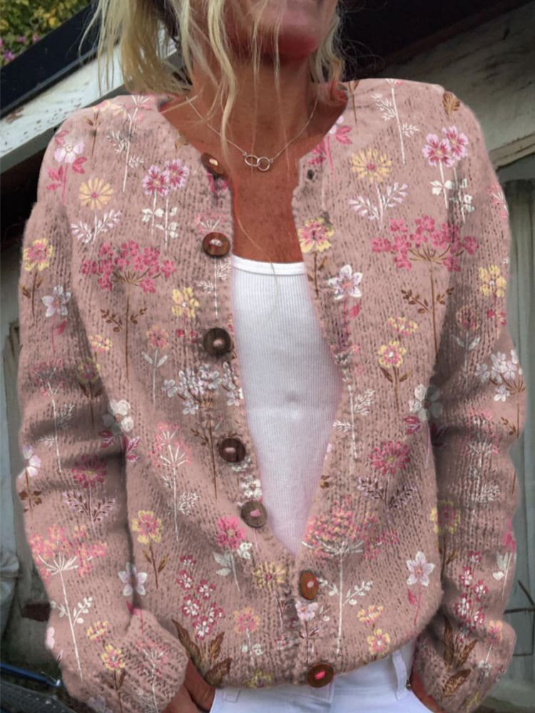 Alda™ | Floral Knit Cardigan