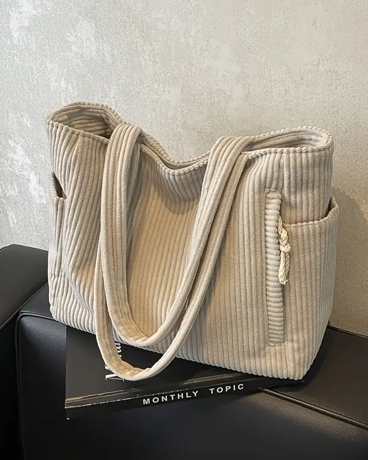 Tilda – Ribbed Drawstring Tote Bag