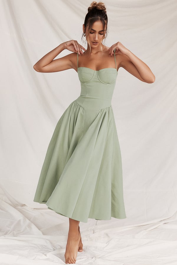 Sleeveless Corset Midi Dress – Flattering Fit