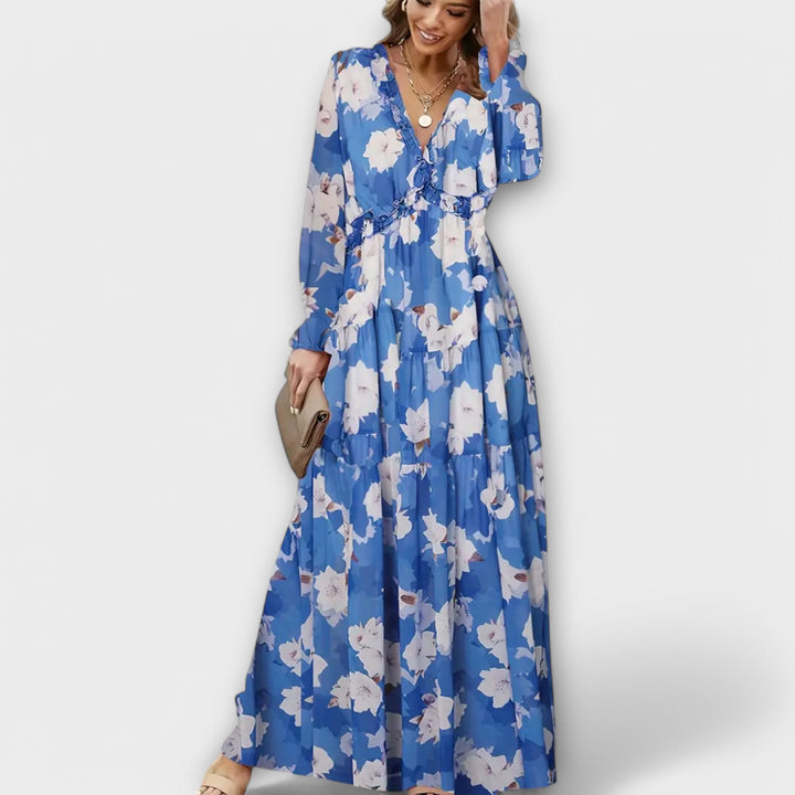 Marigold – Floral Elegance Maxi Dress