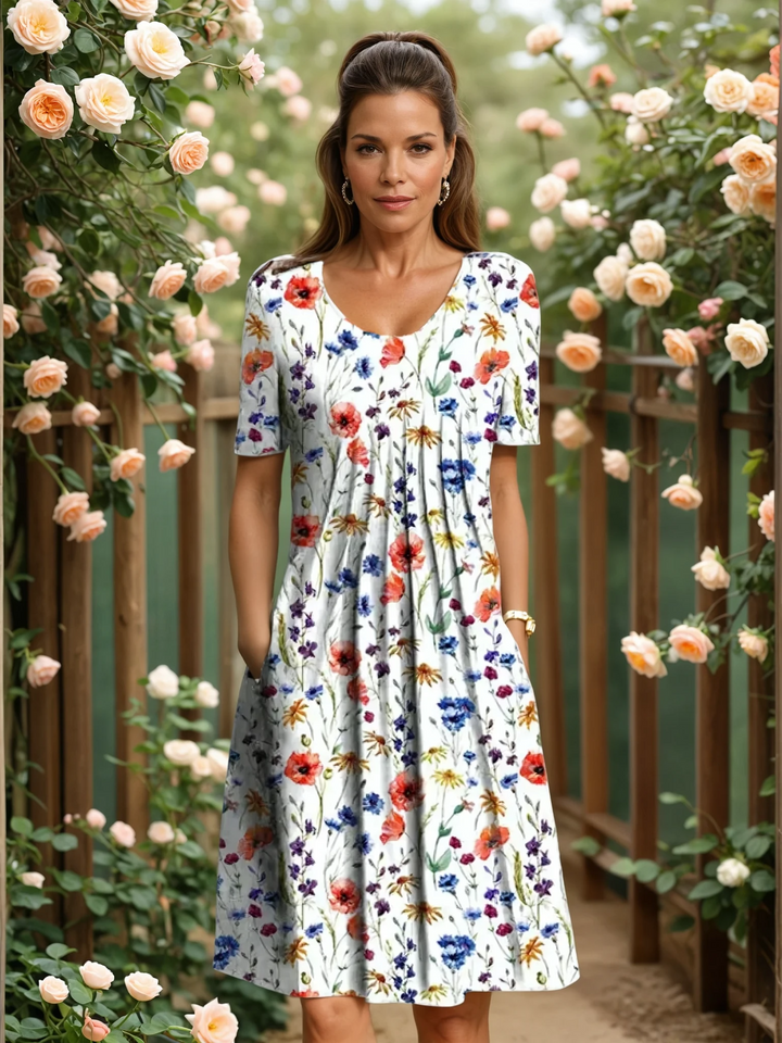 Marga | Elegant Draped Midi Dress