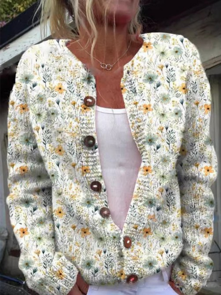 Alda™ | Floral Knit Cardigan