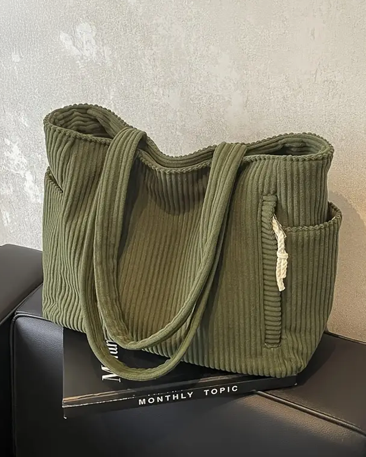 Tilda – Ribbed Drawstring Tote Bag