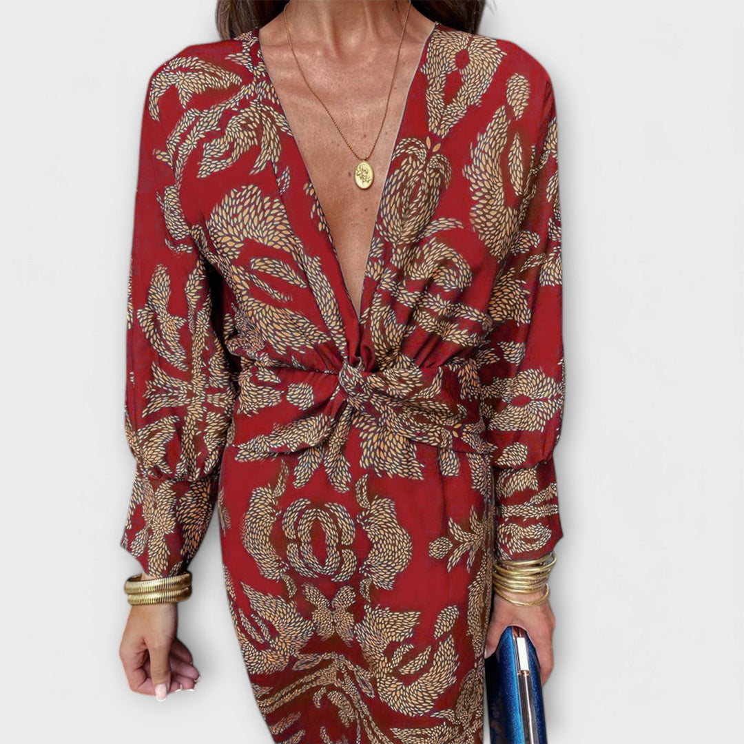 Oriana™ | Elegant Long-Sleeve Dress