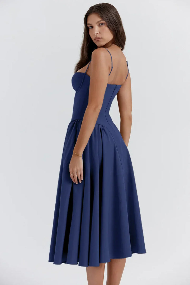 Sleeveless Corset Midi Dress – Flattering Fit