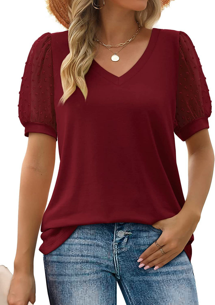 Rhianna™ - Chic Puff-Sleeve Blouse