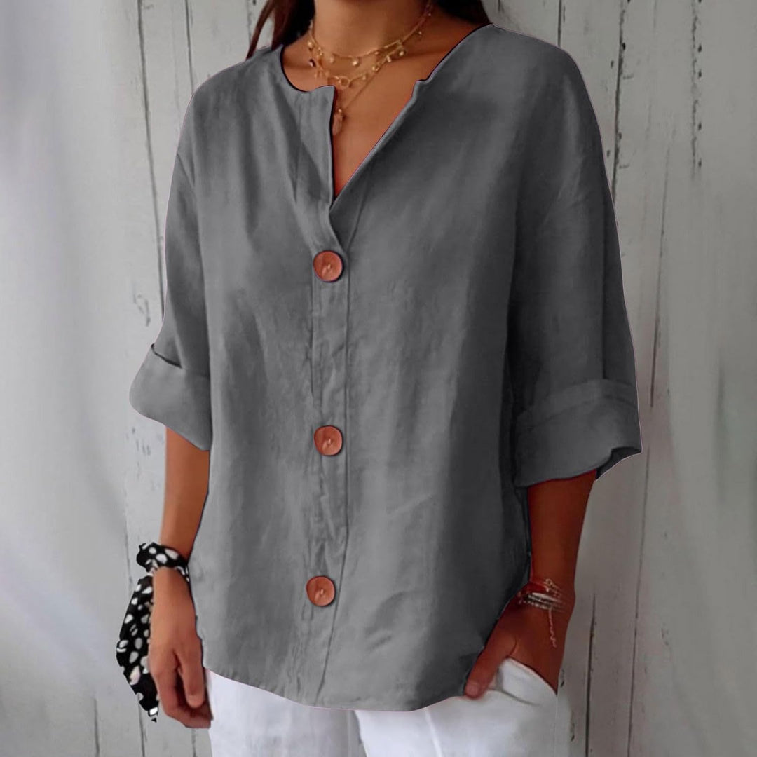 Elina™ | Timeless Linen Blouse