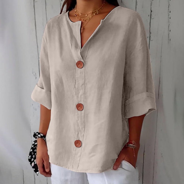 Elina™ | Timeless Linen Blouse