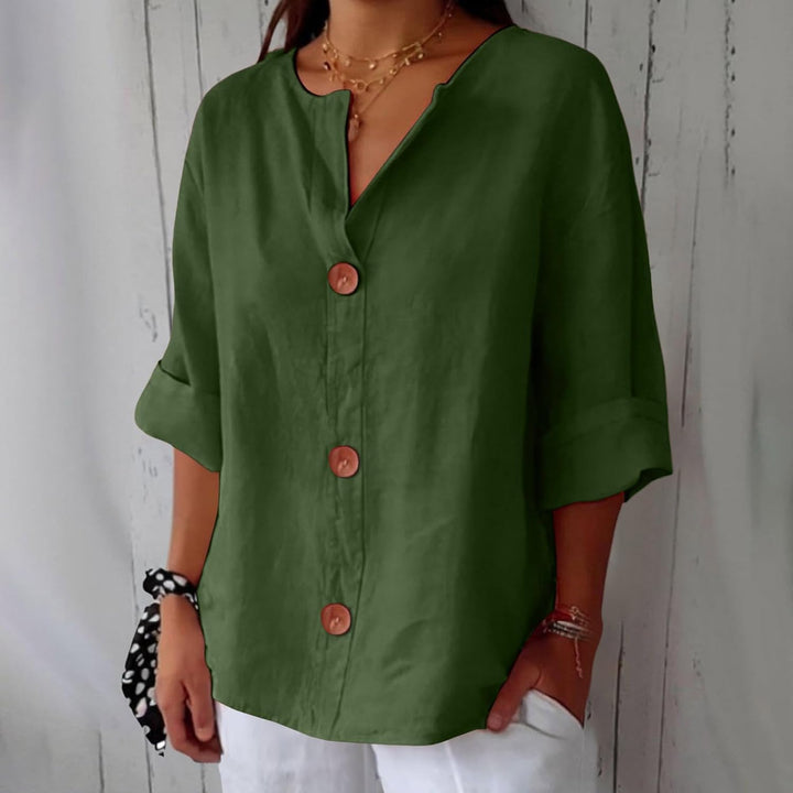 Elina™ | Timeless Linen Blouse