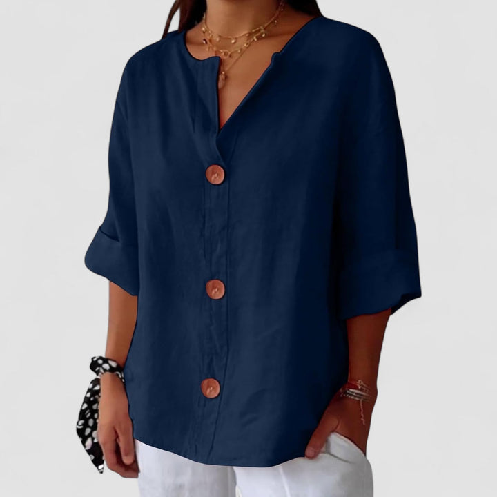 Elina™ | Timeless Linen Blouse