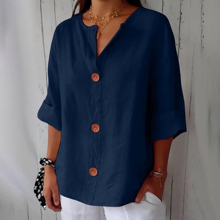 Elina™ | Timeless Linen Blouse