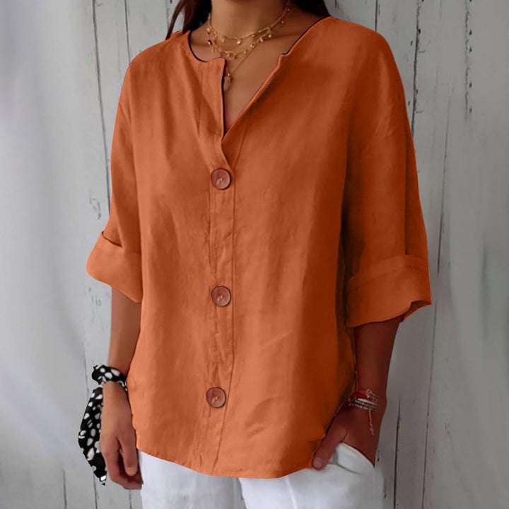 Elina™ | Timeless Linen Blouse