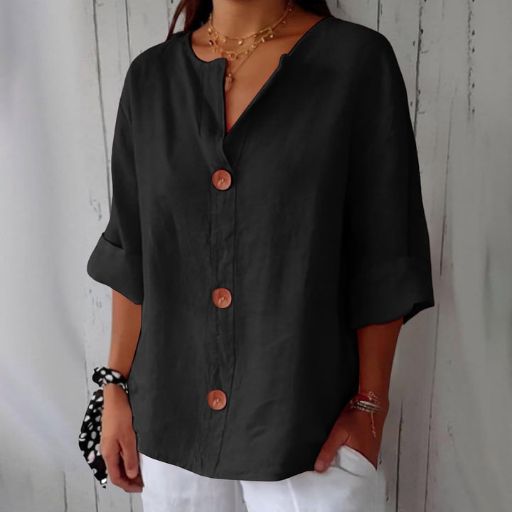 Elina™ | Timeless Linen Blouse
