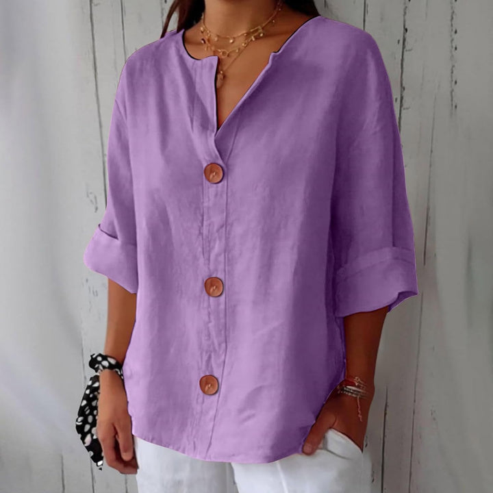 Elina™ | Timeless Linen Blouse