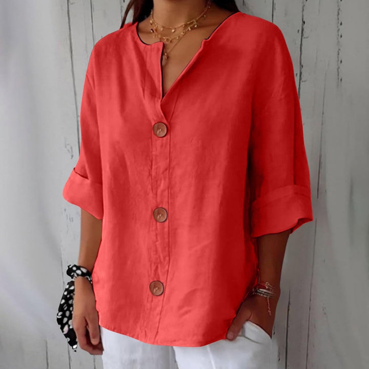 Elina™ | Timeless Linen Blouse