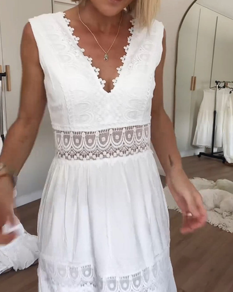 Clover - White Lace Dress