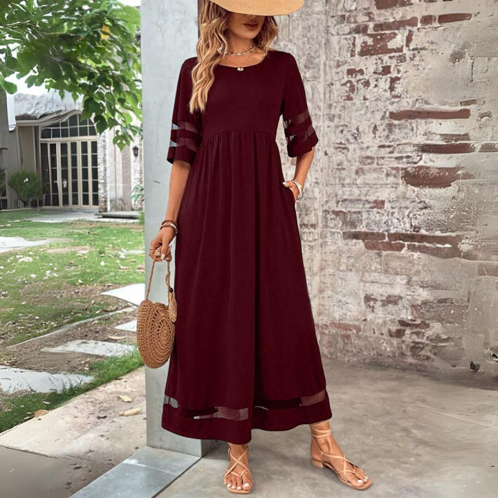 Amandine™ | Elegant Dress with Tummy Coverage