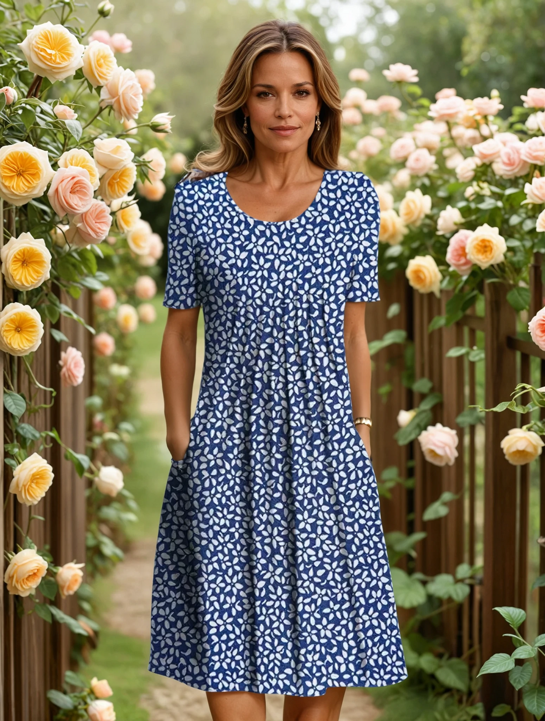 Marga | Elegant Draped Midi Dress