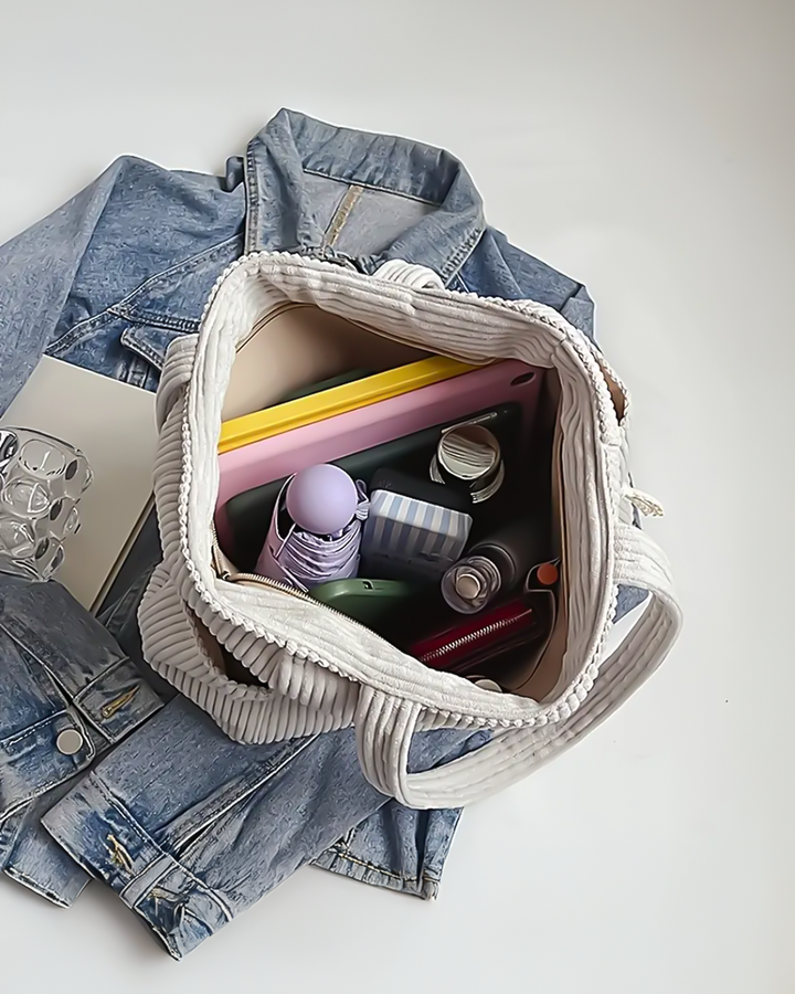 Tilda – Ribbed Drawstring Tote Bag