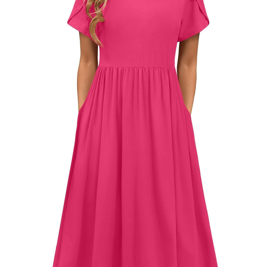 Carys™ – Floral Midi Dress with Pockets